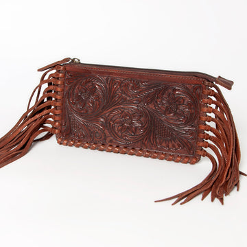 American Darling Wristlet Hand Tooled Genuine Leather Women Bag Western Handbag Purse